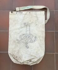 SAC A PAQUETAGE BLANC DÉCORÉ DE LA MARINE NATIONALE ANCIEN OCCASION N°3
