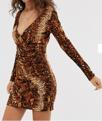 Robe mango motif léopard - 38,