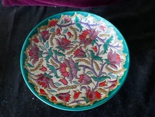 coupe Longwy décor vert,D 20cm,P 450g,marquages