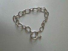 Gourmette bracelet en Argent dlg Hermès Agatha