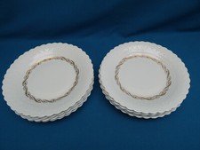 DÉCOR DE LA REINE ASSIETTE PORCELAINE DOUBLE DORURE OR FIN LIMOGES GEORGES BOYER