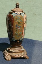 ancien pied de lampe en cloisonné.