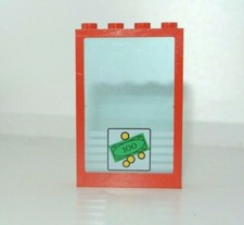 LEGO System Ville : Fenêtre 1 x 4 x 5 Vitrine Banque - Réf 2494pb03 - Set 6566