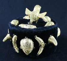 Art Africain - Chapeau Traditionnel de Chef ou Dignitaire Baoulé Akan 21,5 Cms 