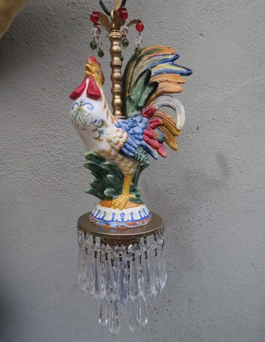 Porcelain ROOSTER chicken SWAG