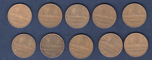 Lot pièces de - pièces, 10