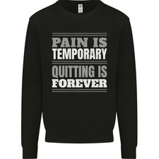 Pain Is Temporary Gym Citation Musculation Enfants Pull
