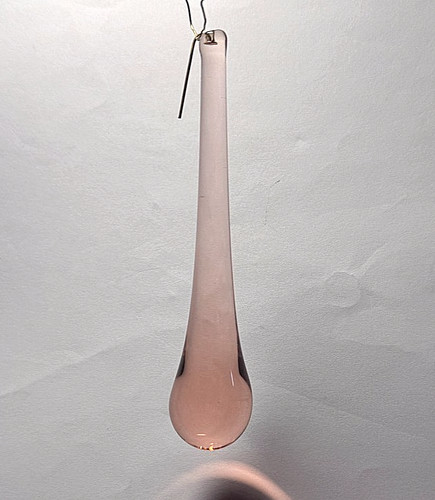Pampille goutte verre rose - pampille,