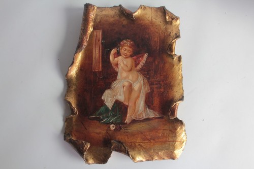 Peinture terre cuite angelot