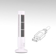 (Blanc)Mini Ventilateur Tour Sans Lame USB 2 Vitesses Et Modes De Vent SG