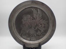 assiette de collection ancienne en étain