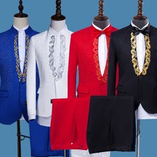 Hommes Paillette Costume Veste