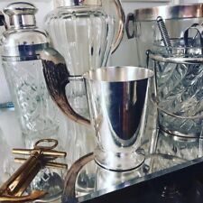 Rare Chope/Doseur Cocktail Shaker   Métal Argenté/Corne  Maria Pergay vers 1960