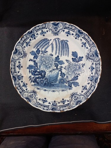 Grand plat faience - grand, delft