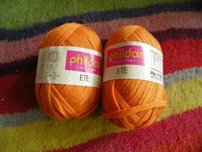 Lot de 2 pelotes - Phildar - Qualité "Été" - 100% coton -