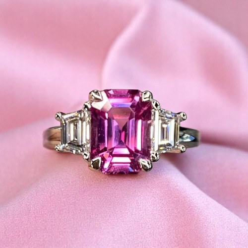 Bague diamant taille émeraude