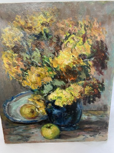 Ancien huile sur toile - ancien, nature