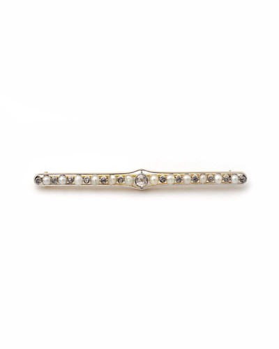 Broche barrette diamants