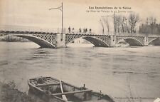 CPA 75 PARIS  Les Inondations de la Seine  Le Pont de Valvins le 25 Janvier 1910