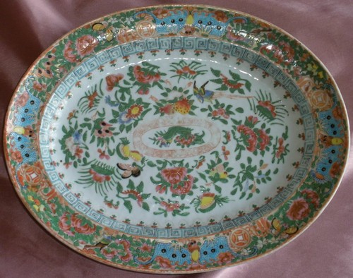 Plat ovale porcelaine - plat, en