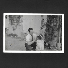 Père enfant fille coiffure