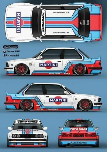 Plaque métal bmw m3 martini - bmw,