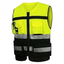 Gilet de sécurité réfléchissant en maille avec poches veste d'avertissement veste gilet gilet de sécurité