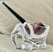 porte pipe éléphant en verre cristal de Vannes France 