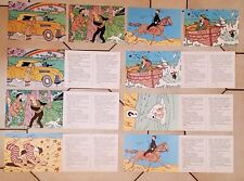 TINTIN -10 CARTES POSTALES PUBLICITAIRE Q8 - EDITIONS DU LOMBARD HERGE 1988
