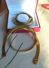 2 colliers ras de cou , doré