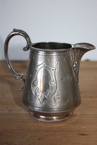 Pot lait métal argenté - lait,