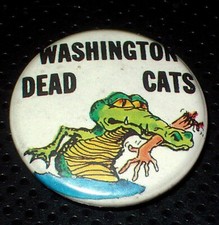Washington Dead Cats Badge Button Musique Psychobilly Punk Rock Année 80 Vintage