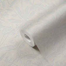 Papier Peint Floral Avec Motif De Fleurs – Crème, Blanc