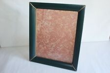 Grand cadre photo à poser rétro en cuir vert  35.5 cm x 29.5 cm 