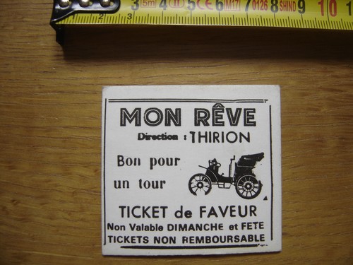 Jeton carton billet - jeton,