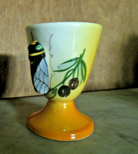 Coquetier céramique jaune - ,