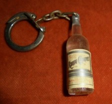 Porte-clés Key ring Bouteille RHUM Blanc CHAUVET Cie des ANTILLES Le Havre GRIS
