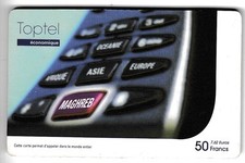 FRANCE  TELECARTE / PHONECARD  PREPAYEE .. 50F TOPTEL CLAVIER MAGHREB +N°