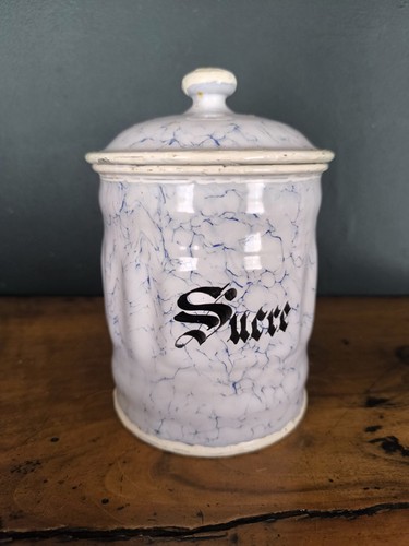 Ancien pot sucre - pot, métal