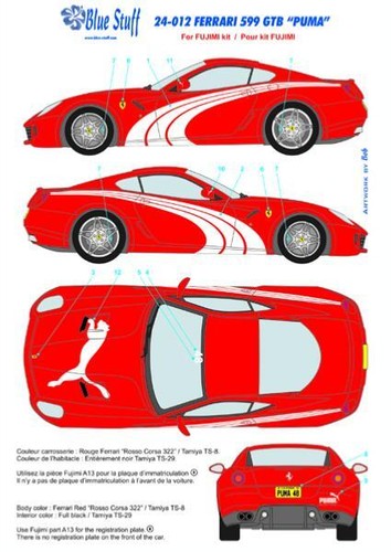 Decal ferrari 599gtb - -,