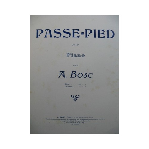 Bosc passe pied piano - a.,
