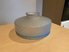 Ancien globe 1950/60 suspension lampe vintage. Verre Opaline Bleue