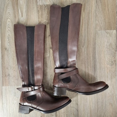 Heschung brown leather riding - heschung,