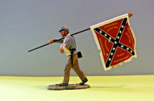 King & Country - Porteur blessé du drapeau sudiste - CW015- Retired - ACW