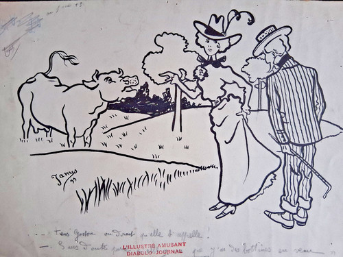 Dessin original signé james - original,