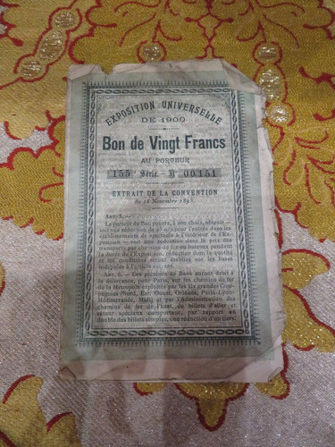 Ancienne action bon 20 - bon, de