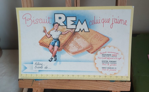 Buvard vintage biscuit rem - buvard,