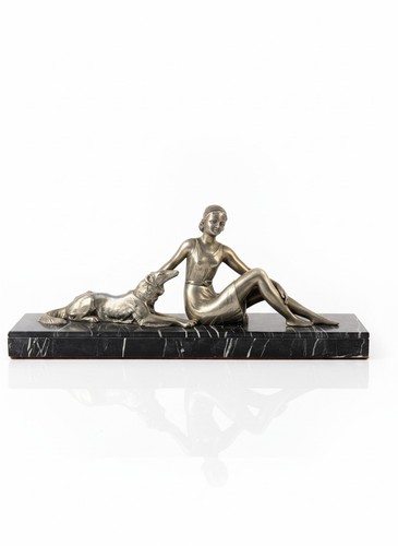 Sculpture art déco femme au - sculpture,