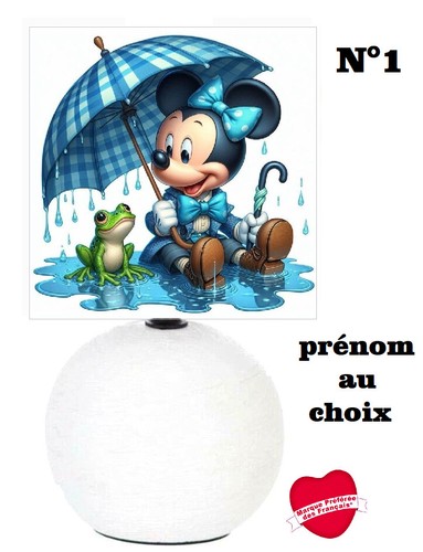 Lampe chevet minnie sous la - minnie,