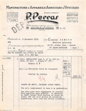 FACTURE  1938 MANUFACTURE D